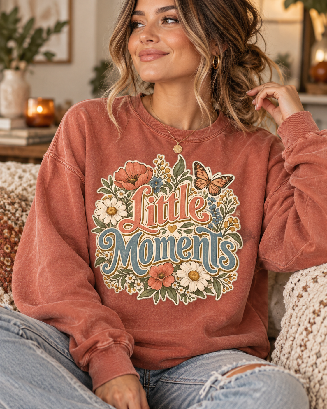 Little Moments Floral Sweatshirt