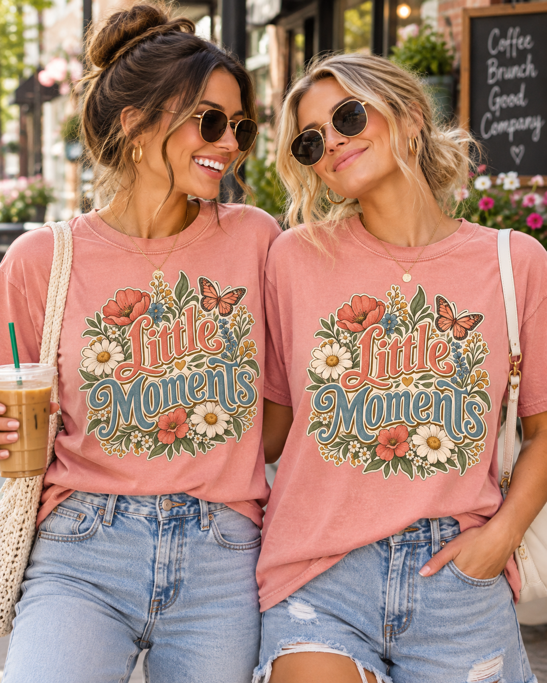 Little Moments T-Shirt — Vintage Floral Butterfly Comfort Colors® Tee