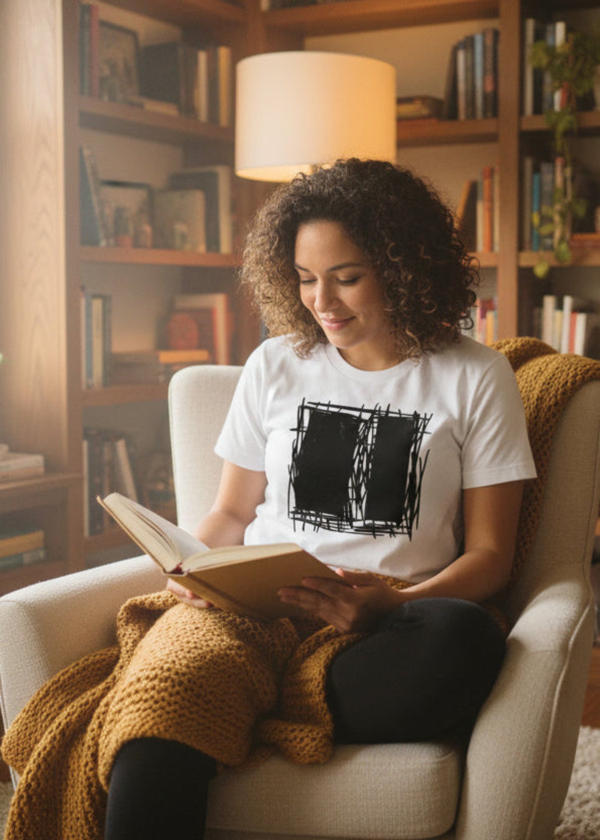 Lucina White Abstract Scribble Short-Sleeve Unisex T-Shirt, T-shirts, $ 39.00, A Moment Of Now™