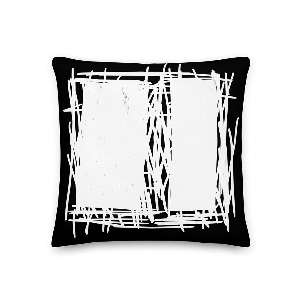 Lucina Black White Scribble Modern Line Art Decorative Throw Pillow Cushion, Throw Pillows, $ 55.00, A Moment Of Now™