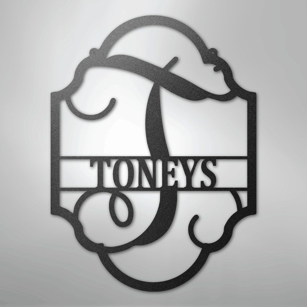 Custom Family Name Initial Metal Sign Wall Decor USA Made Metal Decal, Metal Signs, $ 62.95, A Moment Of Now™