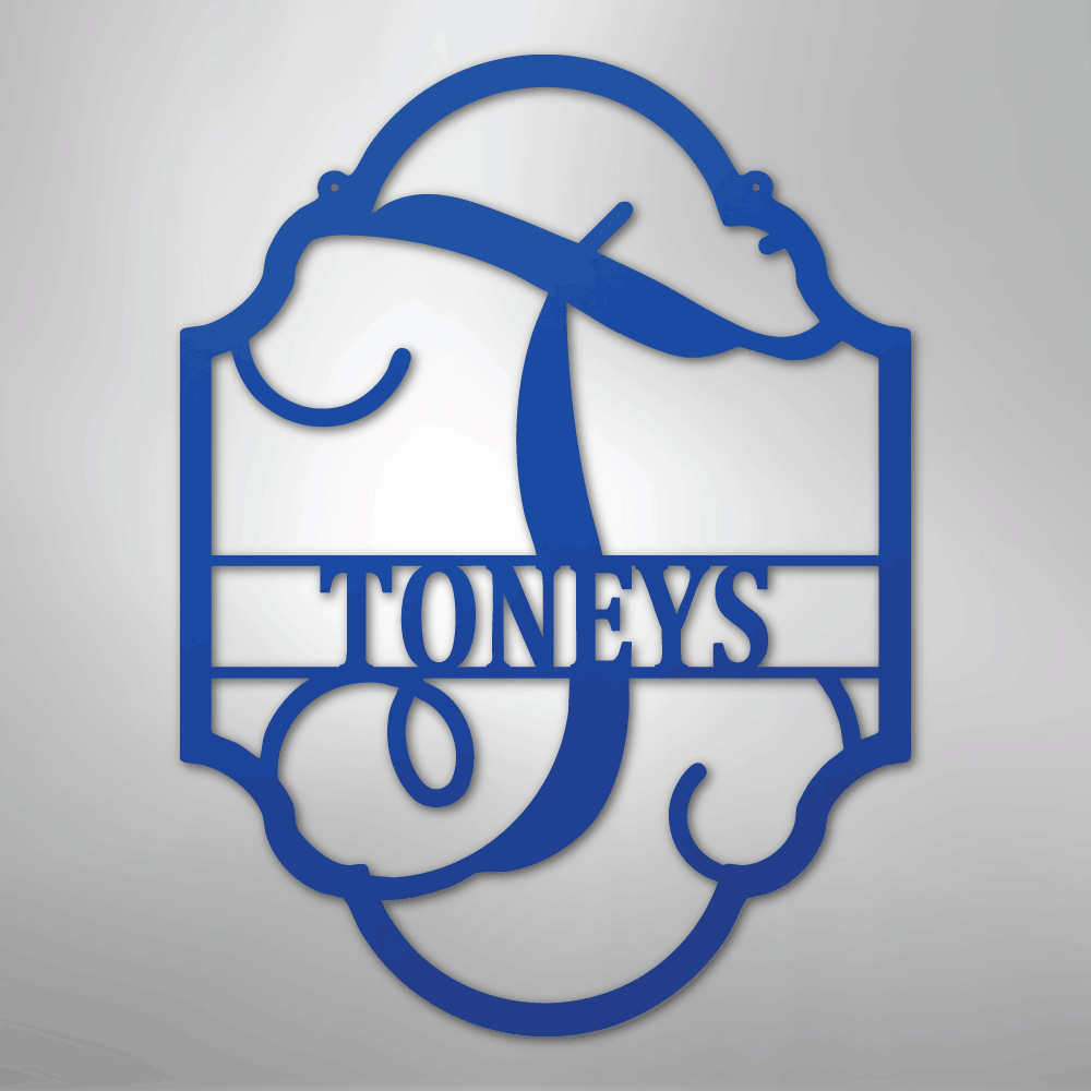 Custom Family Name Initial Metal Sign Wall Decor USA Made Metal Decal, Metal Signs, $ 138.95, A Moment Of Now™