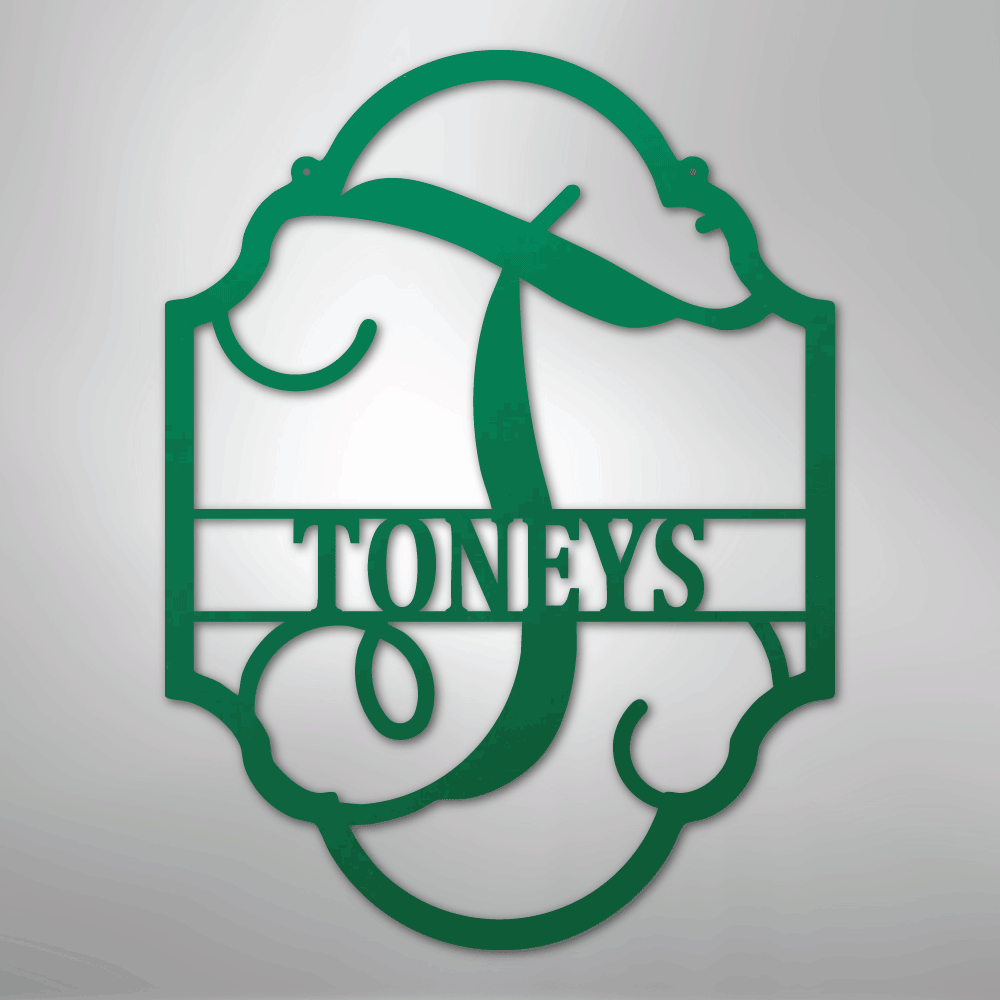 Custom Family Name Initial Metal Sign Wall Decor USA Made Metal Decal, Metal Signs, $ 138.95, A Moment Of Now™