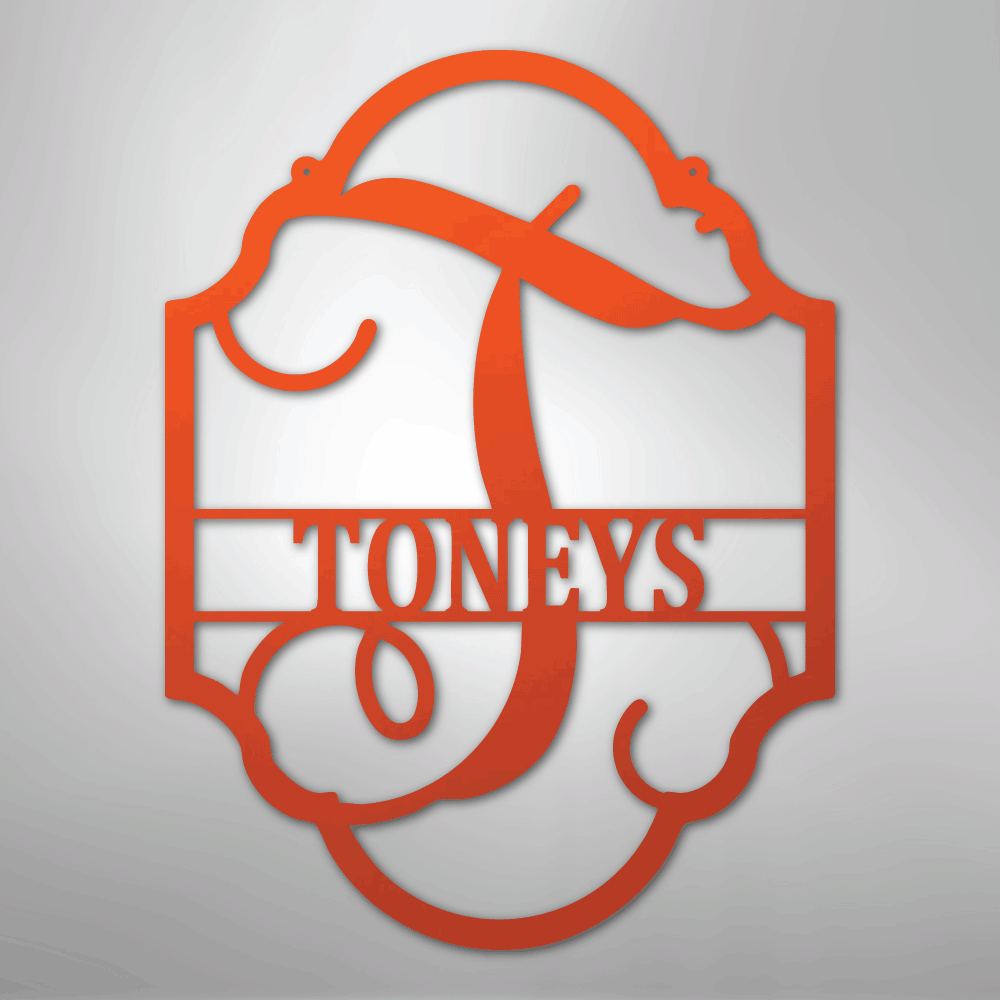 Custom Family Name Initial Metal Sign Wall Decor USA Made Metal Decal, Metal Signs, $ 138.95, A Moment Of Now™