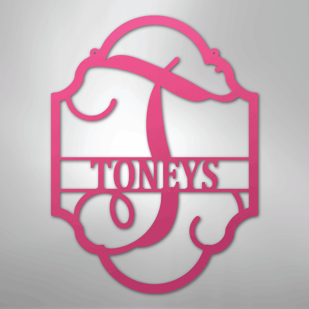 Custom Family Name Initial Metal Sign Wall Decor USA Made Metal Decal, Metal Signs, $ 138.95, A Moment Of Now™