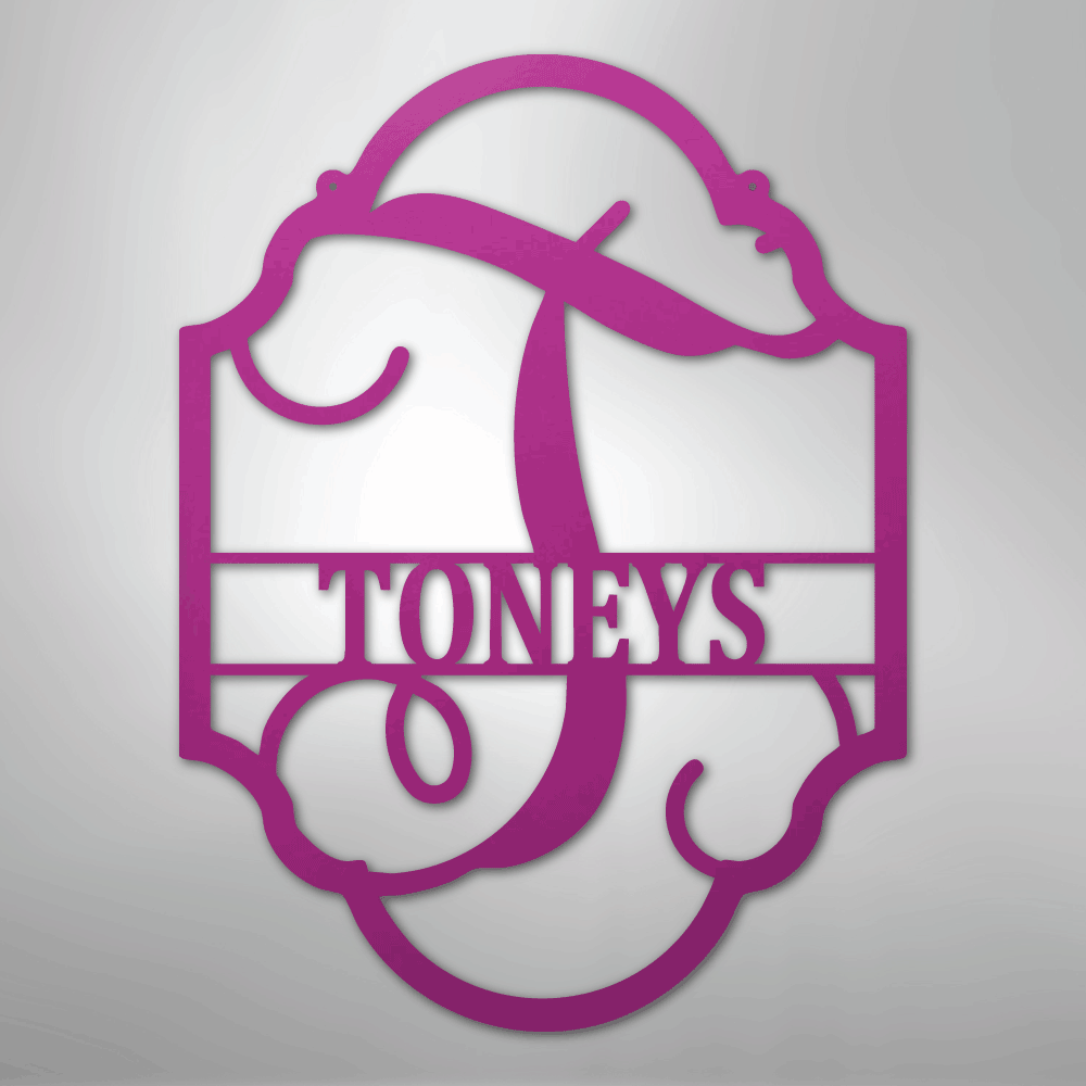 Custom Family Name Initial Metal Sign Wall Decor USA Made Metal Decal, Metal Signs, $ 138.95, A Moment Of Now™