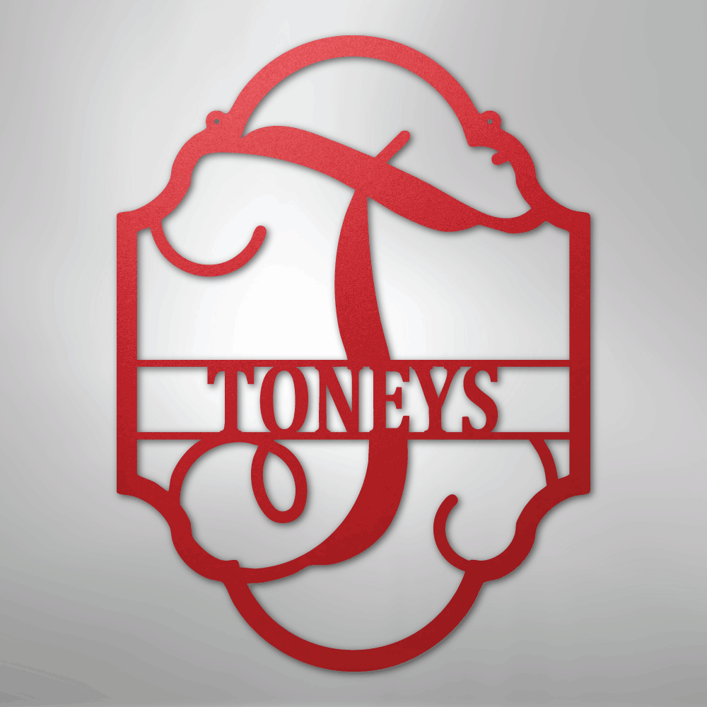 Custom Family Name Initial Metal Sign Wall Decor USA Made Metal Decal, Metal Signs, $ 138.95, A Moment Of Now™