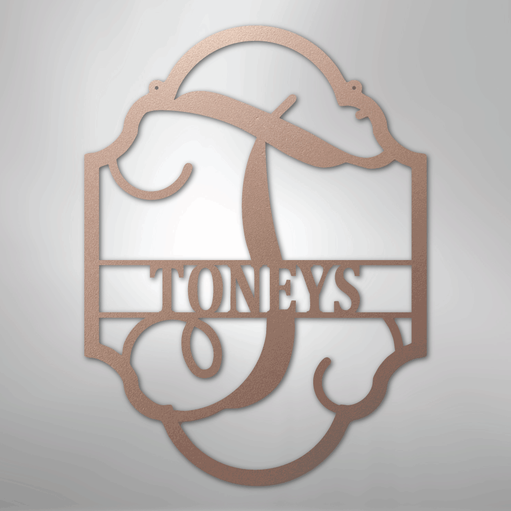 Custom Family Name Initial Metal Sign Wall Decor USA Made Metal Decal, Metal Signs, $ 138.95, A Moment Of Now™