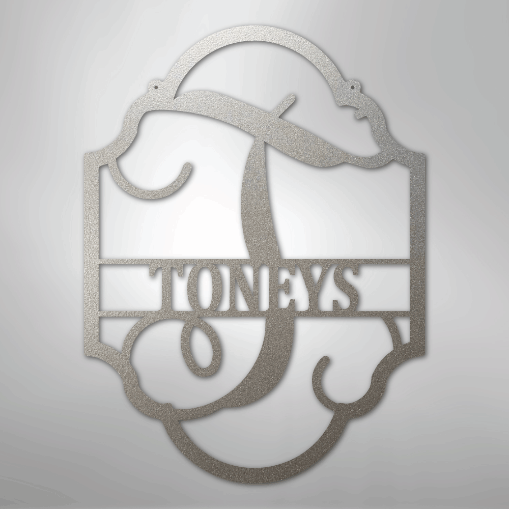 Custom Family Name Initial Metal Sign Wall Decor USA Made Metal Decal, Metal Signs, $ 62.95, A Moment Of Now™