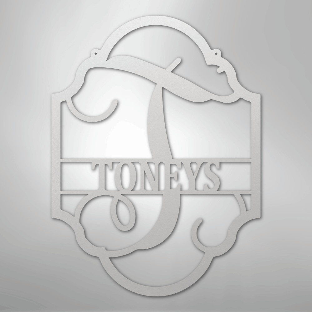 Custom Family Name Initial Metal Sign Wall Decor USA Made Metal Decal, Metal Signs, $ 62.95, A Moment Of Now™