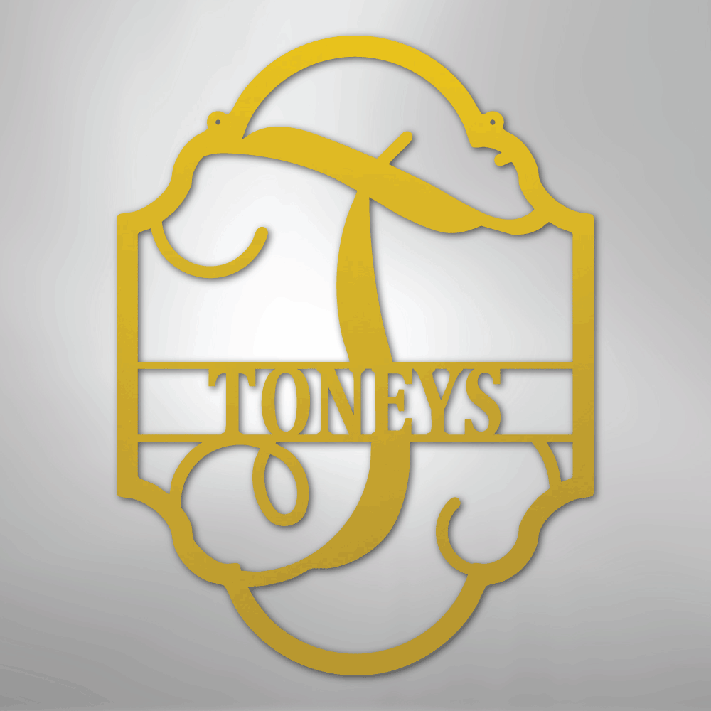 Custom Family Name Initial Metal Sign Wall Decor USA Made Metal Decal, Metal Signs, $ 138.95, A Moment Of Now™