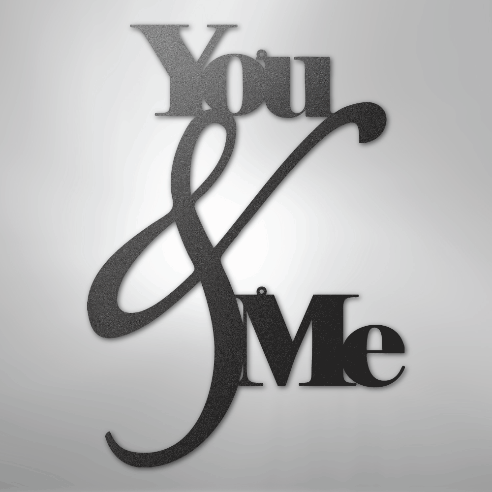 You & Me Metal Steel Wall Decor Steel Sign | Shop USA Made Home Decor, Metal Signs, $ 62.95, A Moment Of Now™