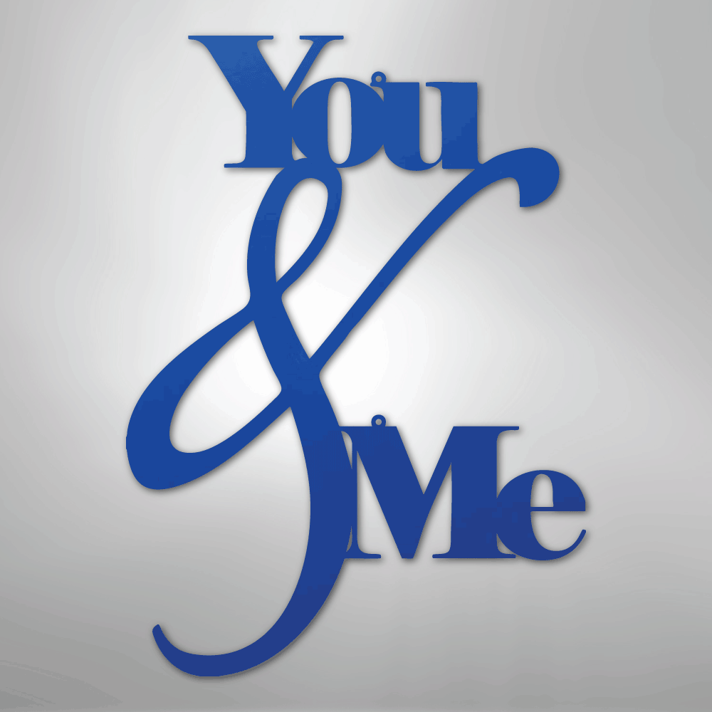 You & Me Metal Steel Wall Decor Steel Sign | Shop USA Made Home Decor, Metal Signs, $ 138.95, A Moment Of Now™