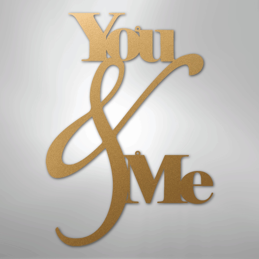 You & Me Metal Steel Wall Decor Steel Sign | Shop USA Made Home Decor, Metal Signs, $ 62.95, A Moment Of Now™