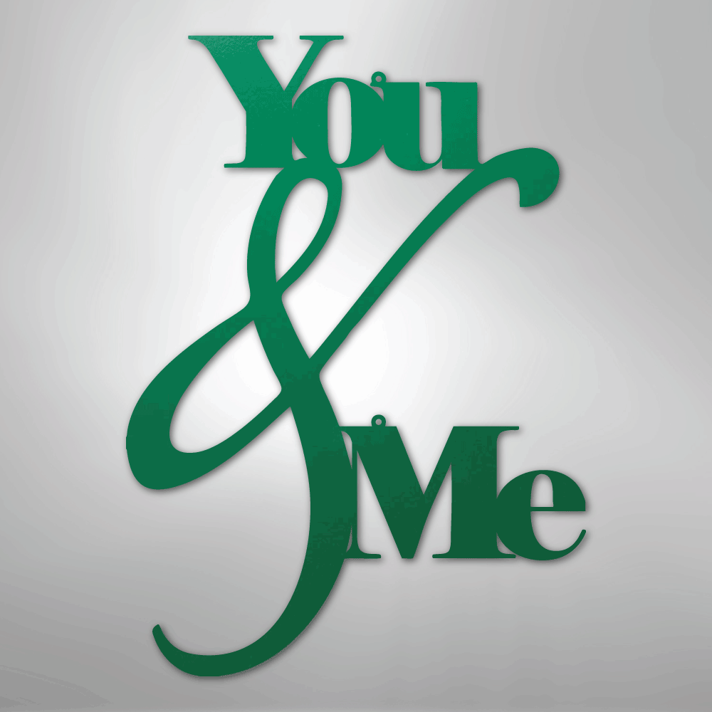 You & Me Metal Steel Wall Decor Steel Sign | Shop USA Made Home Decor, Metal Signs, $ 138.95, A Moment Of Now™