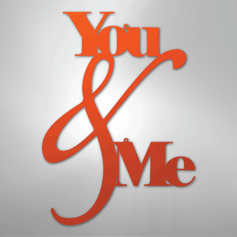 You & Me Metal Steel Wall Decor Steel Sign | Shop USA Made Home Decor, Metal Signs, $ 138.95, A Moment Of Now™