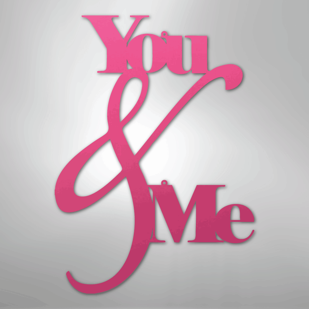 You & Me Metal Steel Wall Decor Steel Sign | Shop USA Made Home Decor, Metal Signs, $ 138.95, A Moment Of Now™