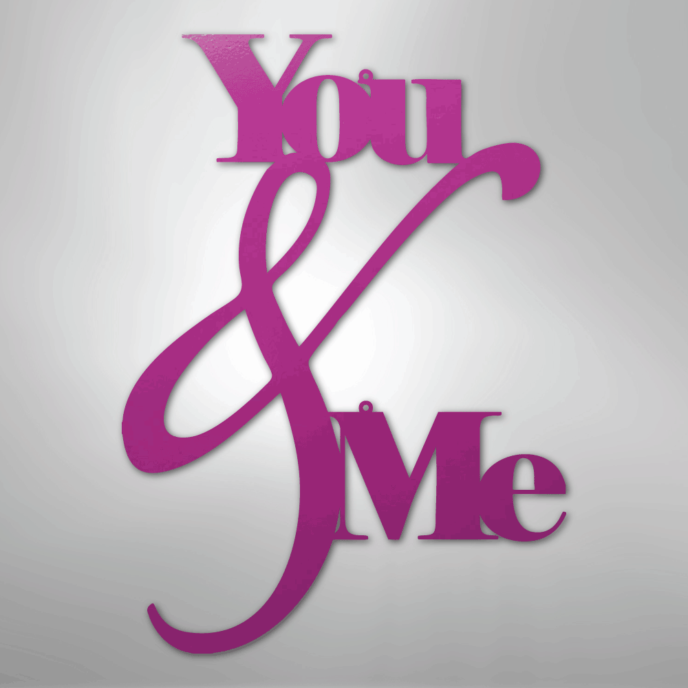 You & Me Metal Steel Wall Decor Steel Sign | Shop USA Made Home Decor, Metal Signs, $ 138.95, A Moment Of Now™