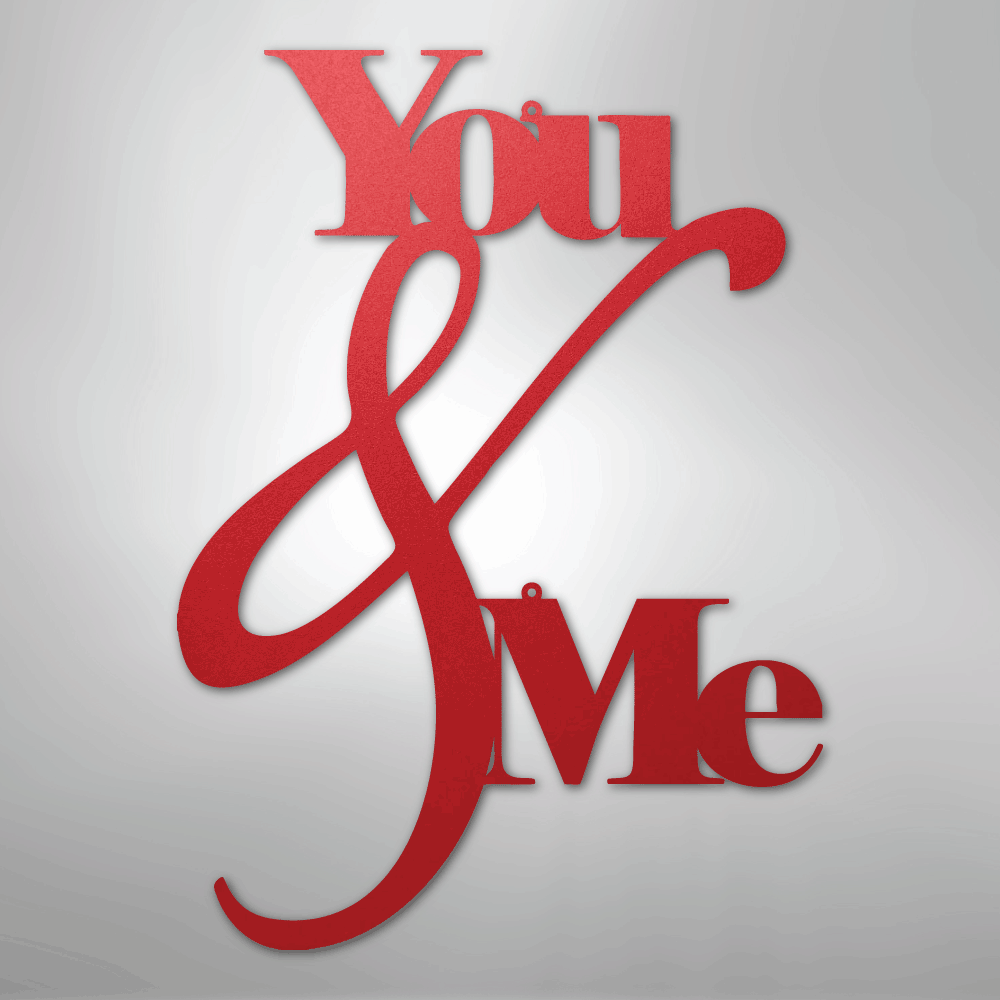 You & Me Metal Steel Wall Decor Steel Sign | Shop USA Made Home Decor, Metal Signs, $ 138.95, A Moment Of Now™