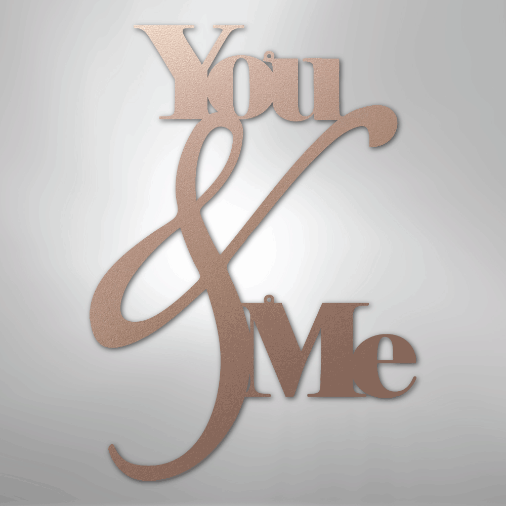 You & Me Metal Steel Wall Decor Steel Sign | Shop USA Made Home Decor, Metal Signs, $ 138.95, A Moment Of Now™