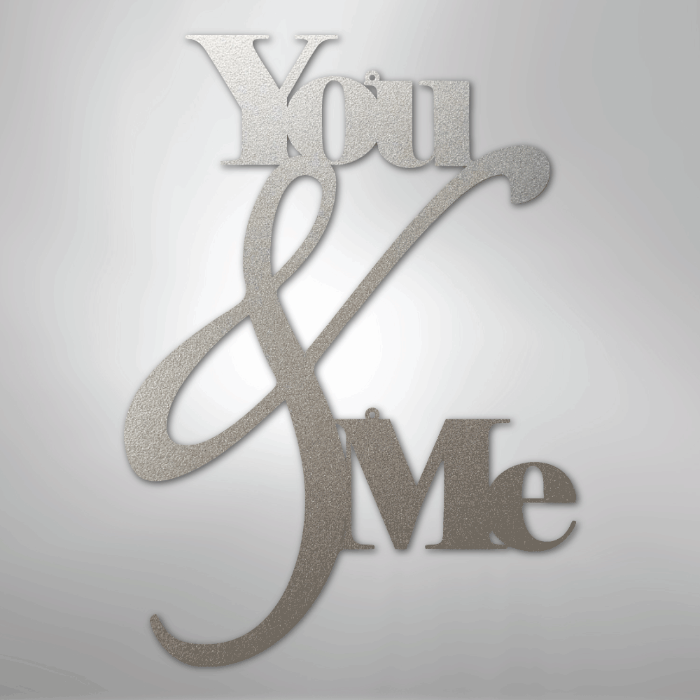 You & Me Metal Steel Wall Decor Steel Sign | Shop USA Made Home Decor, Metal Signs, $ 62.95, A Moment Of Now™