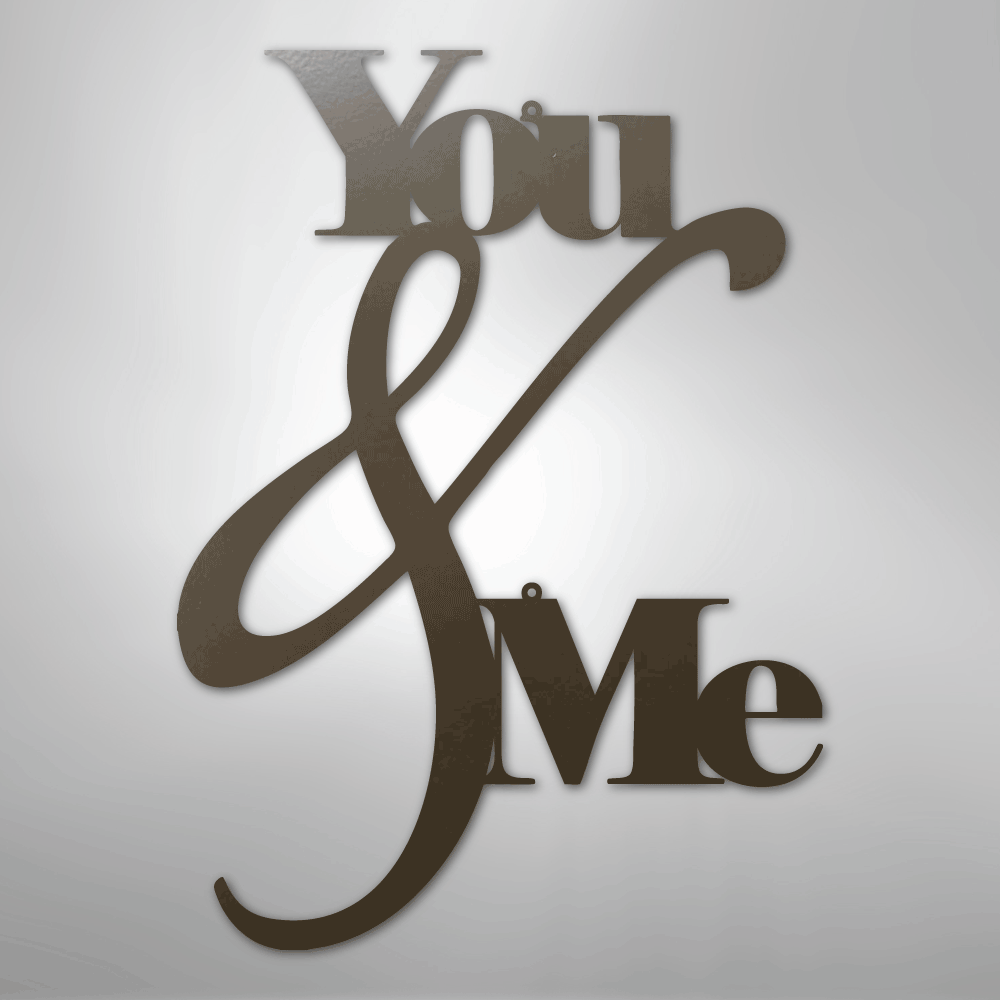 You & Me Metal Steel Wall Decor Steel Sign | Shop USA Made Home Decor, Metal Signs, $ 138.95, A Moment Of Now™