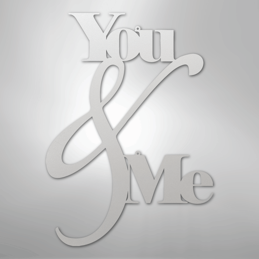 You & Me Metal Steel Wall Decor Steel Sign | Shop USA Made Home Decor, Metal Signs, $ 62.95, A Moment Of Now™