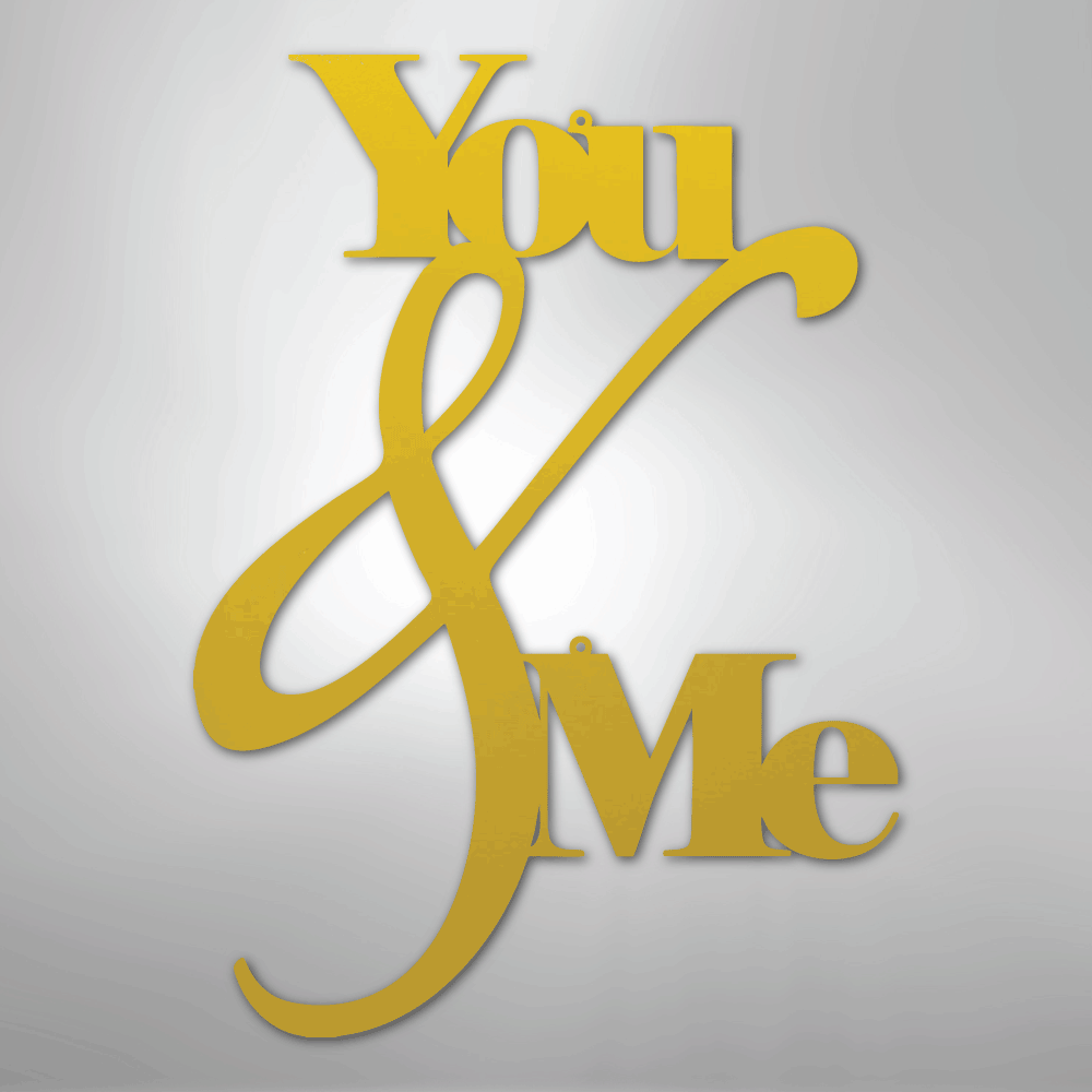 You & Me Metal Steel Wall Decor Steel Sign | Shop USA Made Home Decor, Metal Signs, $ 138.95, A Moment Of Now™