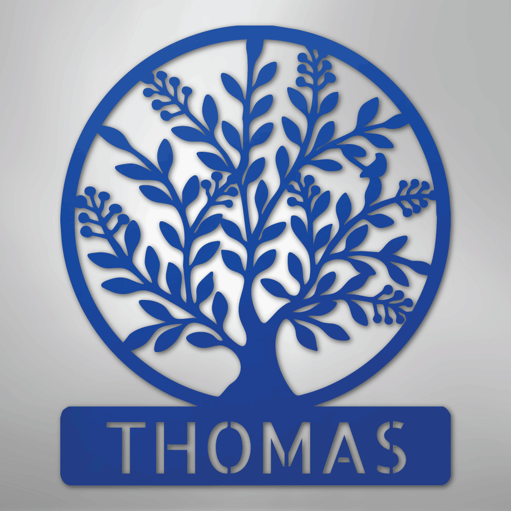 Custom Tree Of Life with Name Monogram Metal Sign USA Made Wall Decal, Metal Sign, $ 138.95, A Moment Of Now™