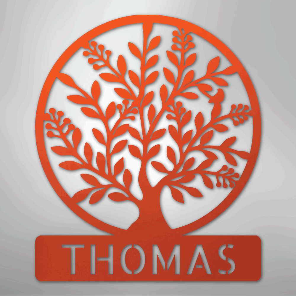 Custom Tree Of Life with Name Monogram Metal Sign USA Made Wall Decal, Metal Sign, $ 138.95, A Moment Of Now™