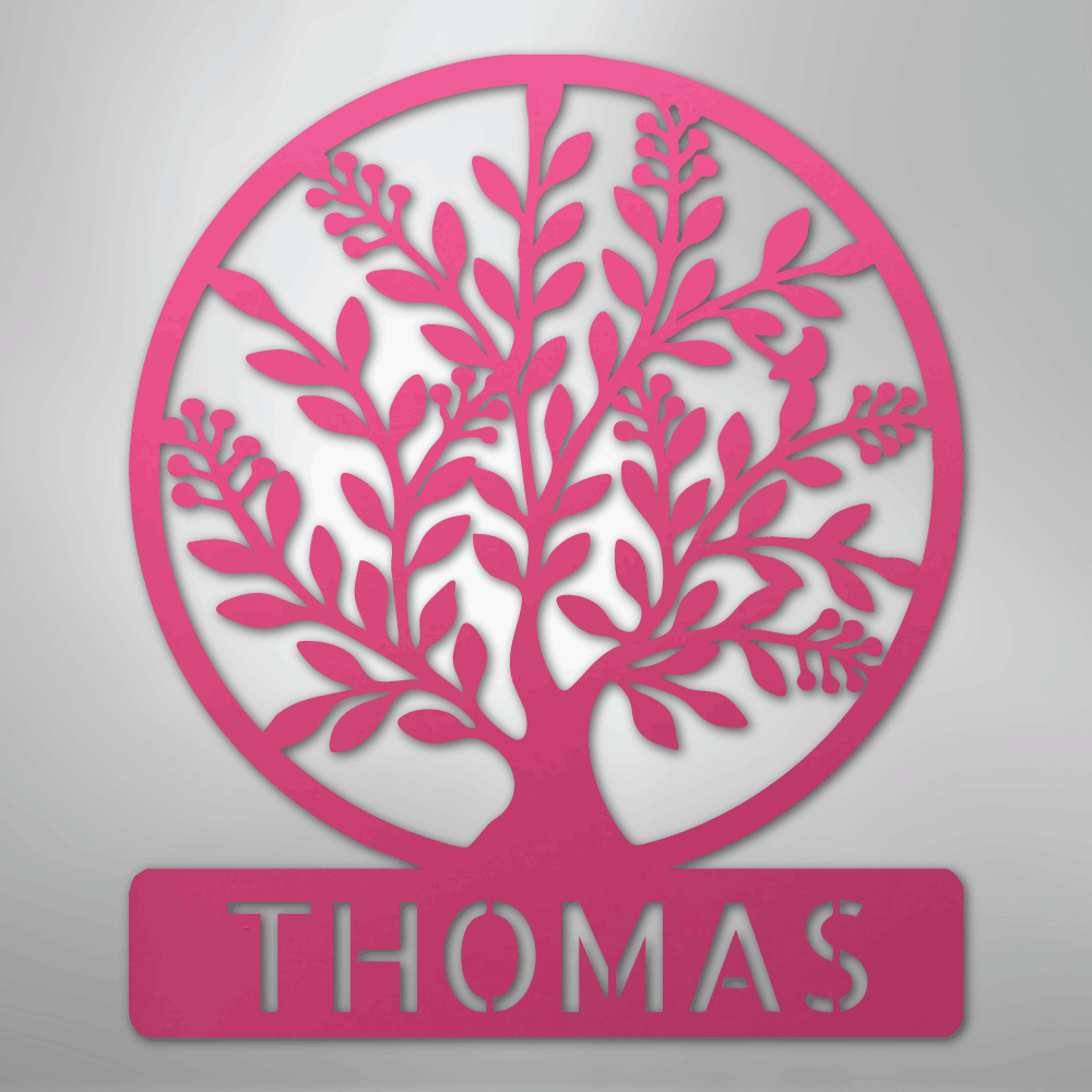 Custom Tree Of Life with Name Monogram Metal Sign USA Made Wall Decal, Metal Sign, $ 138.95, A Moment Of Now™