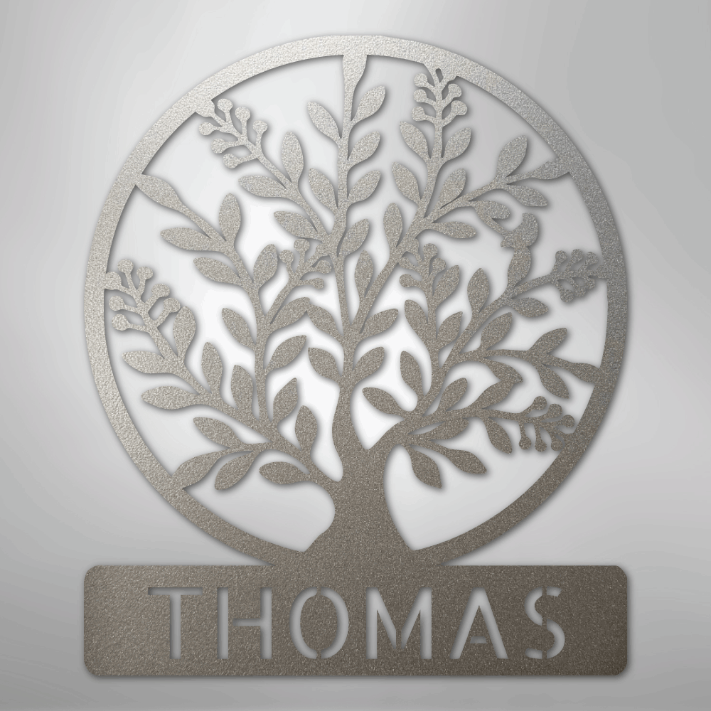 Custom Tree Of Life with Name Monogram Metal Sign USA Made Wall Decal, Metal Sign, $ 62.95, A Moment Of Now™
