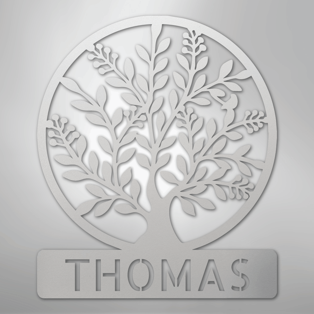 Custom Tree Of Life with Name Monogram Metal Sign USA Made Wall Decal, Metal Sign, $ 62.95, A Moment Of Now™