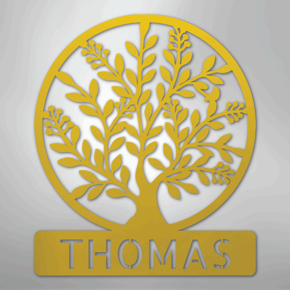 Custom Tree Of Life with Name Monogram Metal Sign USA Made Wall Decal, Metal Sign, $ 138.95, A Moment Of Now™