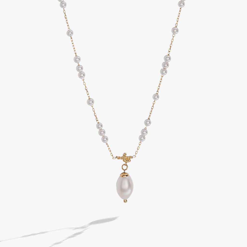 Mother of Pearl Beaded Necklace, Necklaces, $ 59.90, A Moment Of Now™