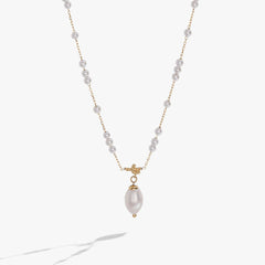 Mother of Pearl Beaded Necklace, Necklaces, $ 59.90, A Moment Of Now™