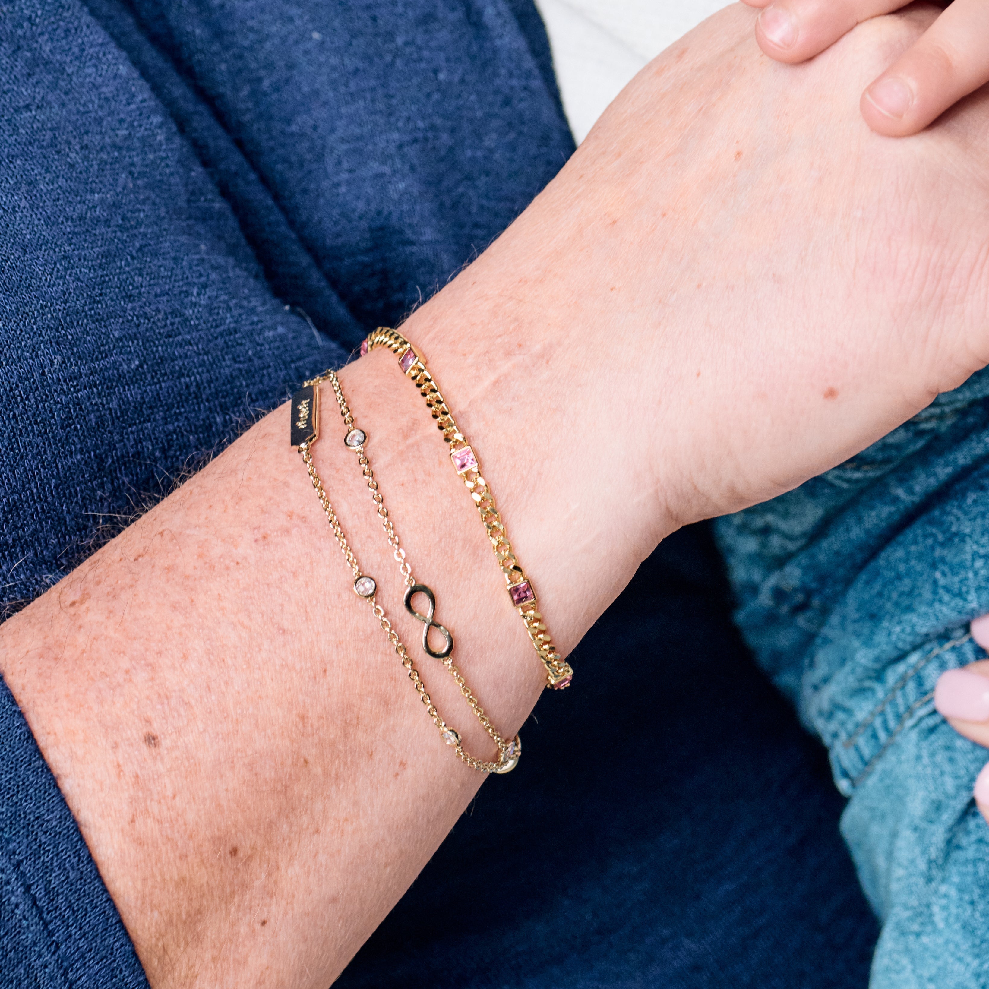 Mom Infinity Chain Double Strand Bracelet, Bracelets, $ 38.00, A Moment Of Now™