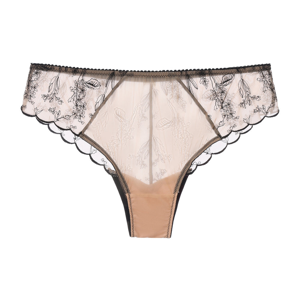 Kim Embroidery Cheeky Underwear on Jelly Fabric | Flattering Lingerie, underwear, $ 56.00, A Moment Of Now™