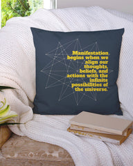 Shop Manifestation Inspiration Quote Throw Pillow Decorative Cushion, Throw Pillows, USA Boutique