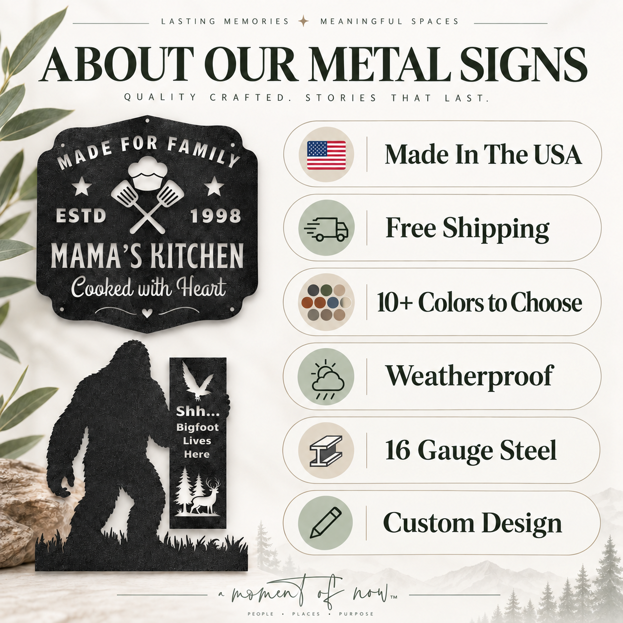 Mama’s Kitchen Metal Wall Art – Custom Name Gift for Mom