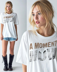 Mindfulness A Moment Of Now ™ Retro Text Unisex T-shirt