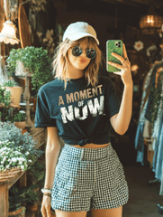 Mindfulness A Moment Of Now ™ Retro Text Unisex T-shirt