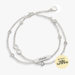 Mom Infinity Chain Double Strand Bracelet, Bracelets, $ 38.00, A Moment Of Now™