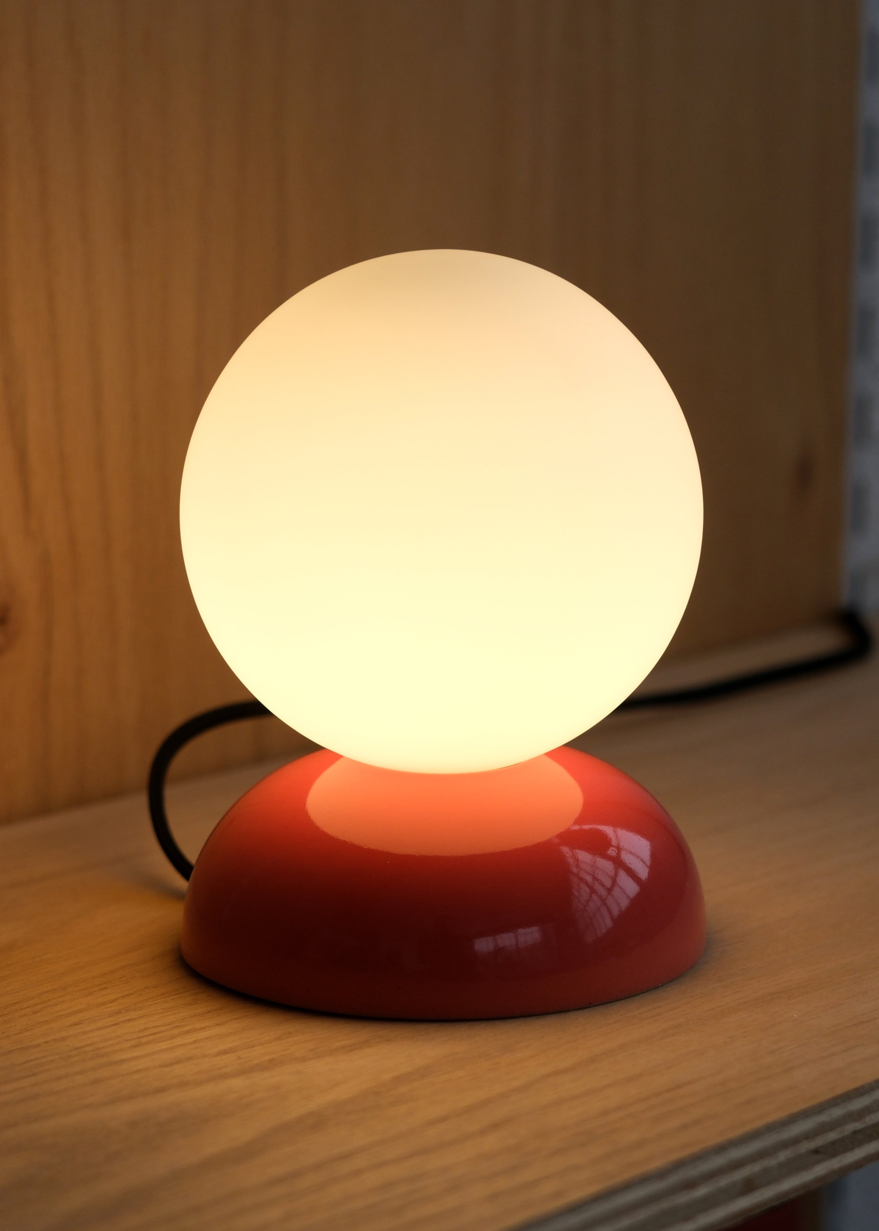 Monroe Ceramic Table Lamp with Glass Shade - Handmade in USA