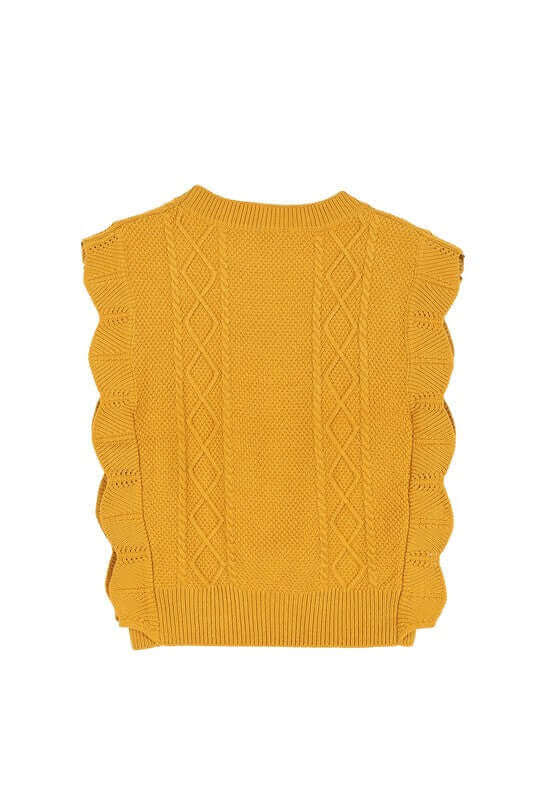 Mustard Round Neck Vest Sweater. Size Samll - Cozy Style, Sweaters, $ 45.00, A Moment Of Now™