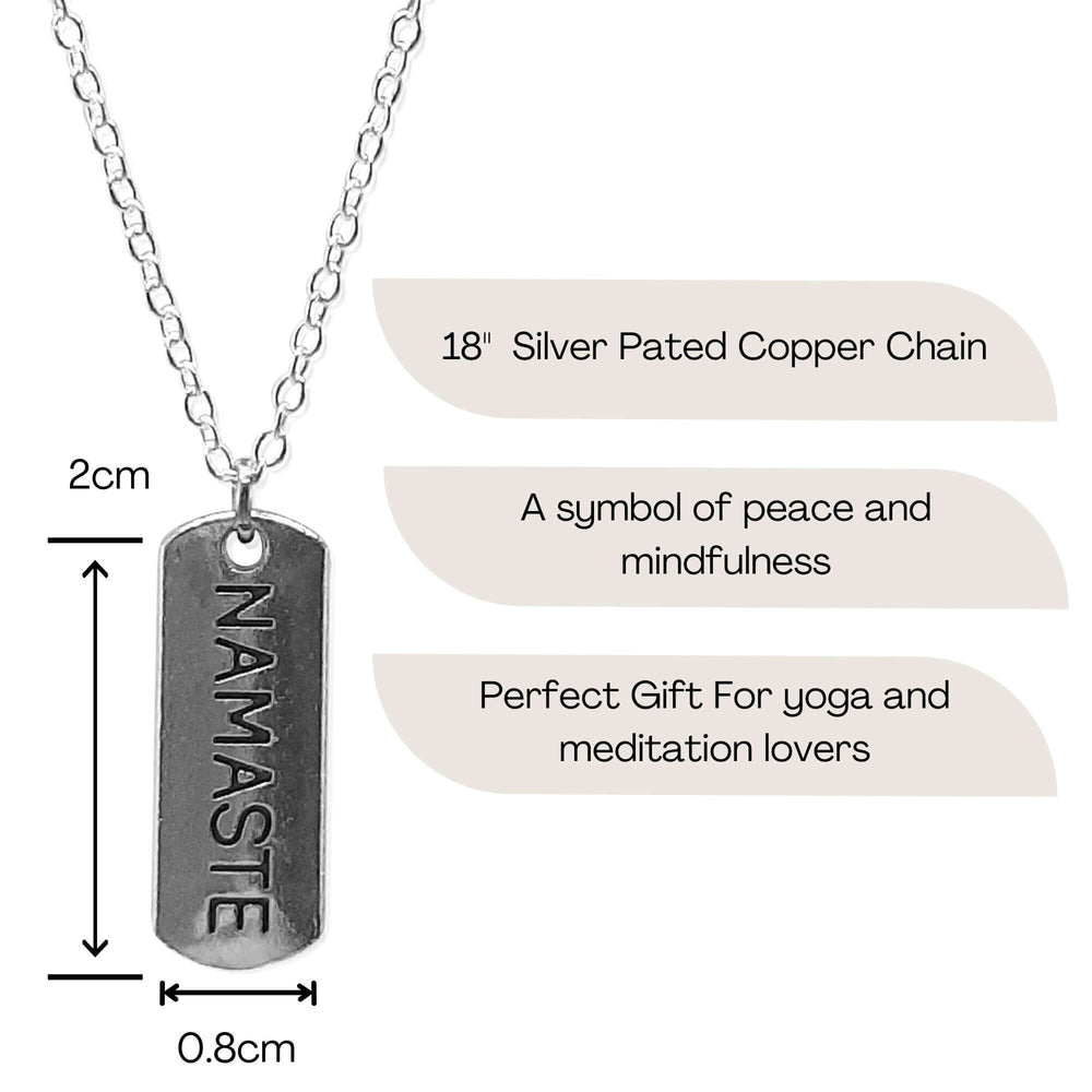 Namaste Engraved Pendant Yoga Buddha Necklace - Serenity & Style, Necklaces, $ 9.99, A Moment Of Now™