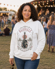 Nashville Western Music Guitar Graphic Tee – EST. On Time Unisex Hoodie