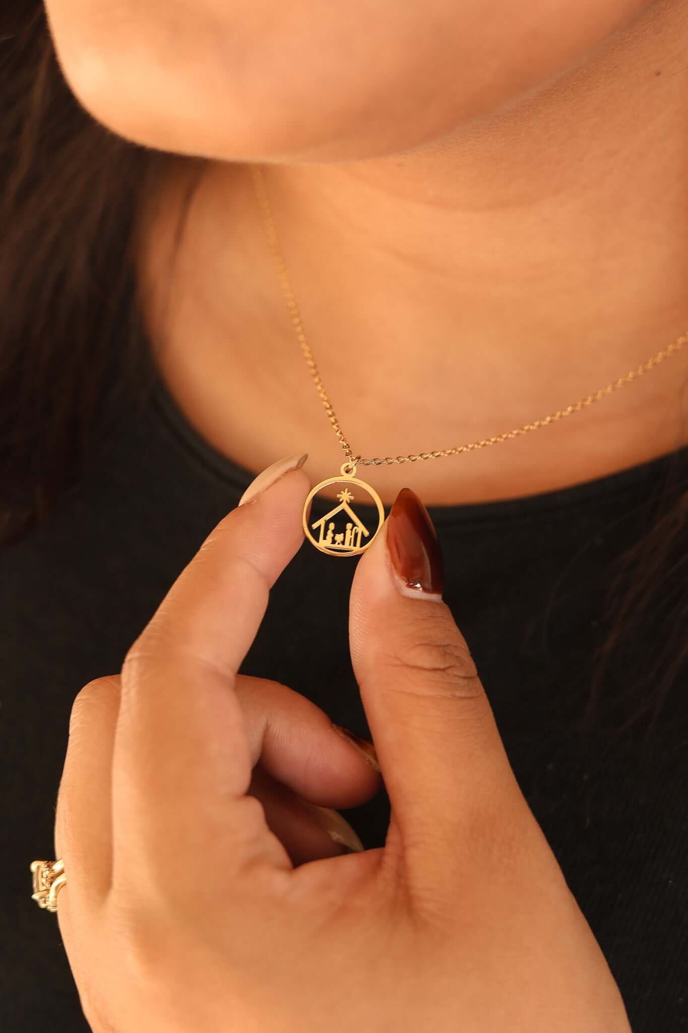 Nativity Necklace | Christian Christmas Jewelry Gift for Women, Necklace, $ 28.00, A Moment Of Now™