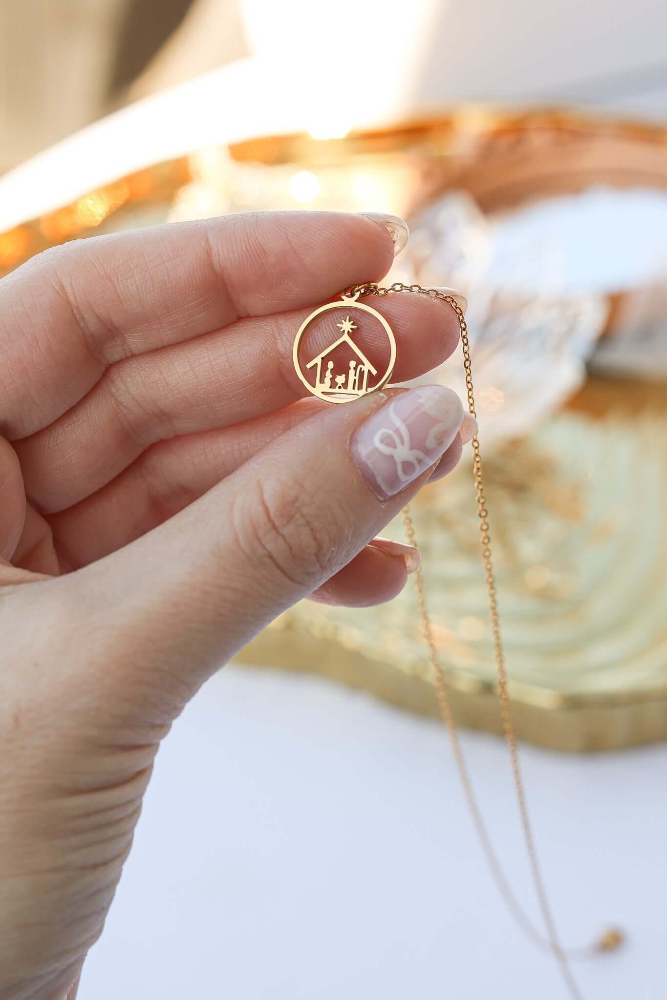 Nativity Necklace | Christian Christmas Jewelry Gift for Women, Necklace, $ 28.00, A Moment Of Now™