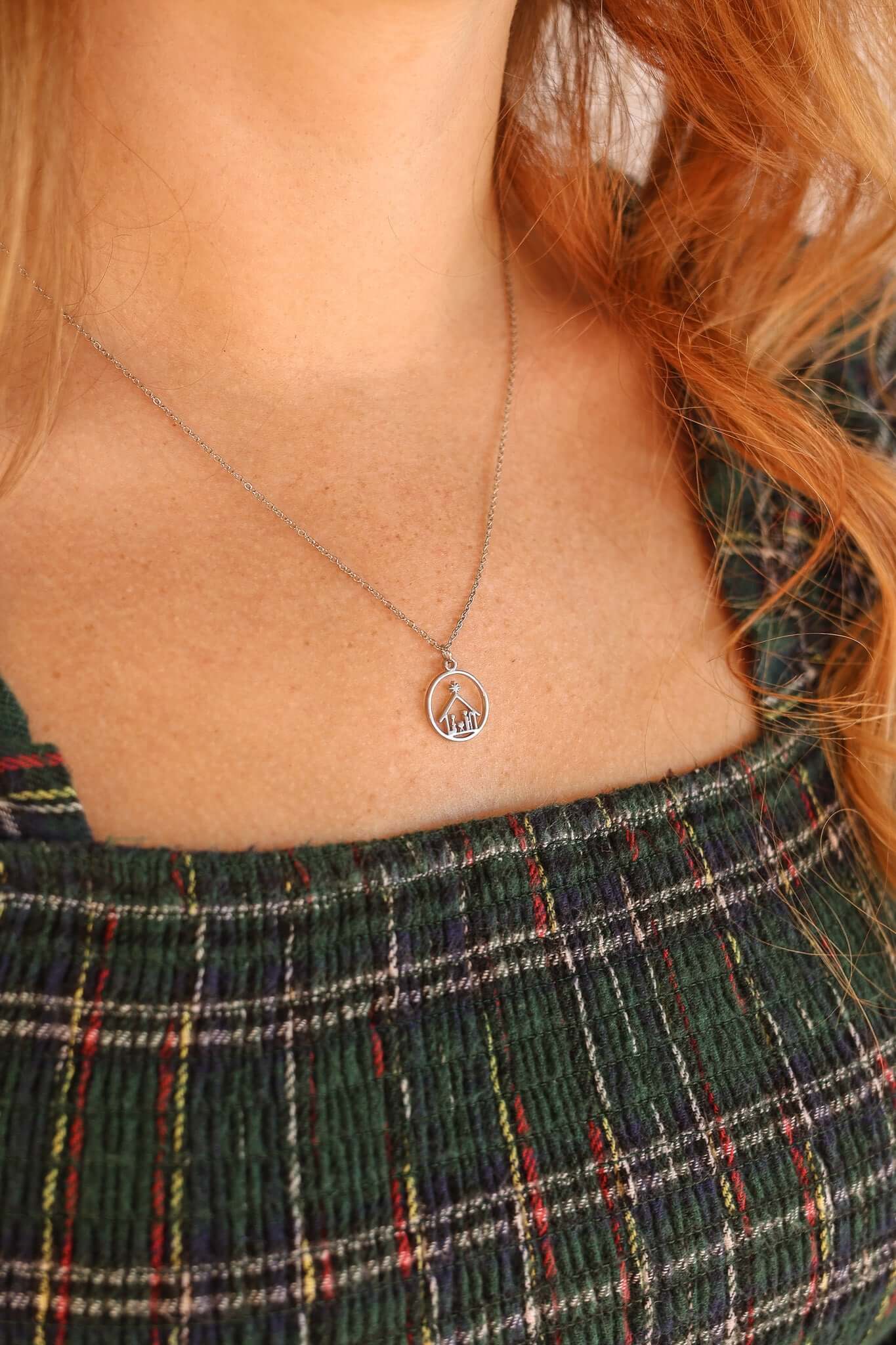 Nativity Necklace | Christian Christmas Jewelry Gift for Women, Necklace, $ 28.00, A Moment Of Now™